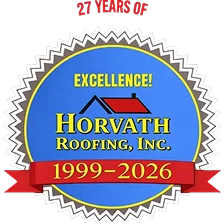 Horvath Roofing excellence seal, 27 years, 1999–2026