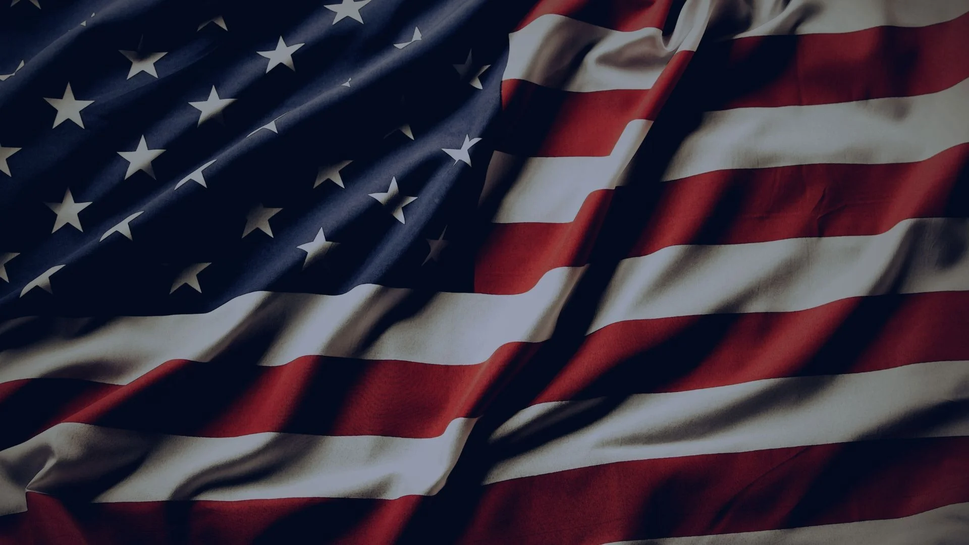 American flag in soft folds